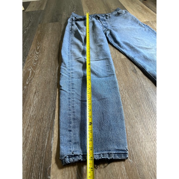 Levi's 550 Relaxed Fit Mens 32x30 Light Blue Good Distressed Custom Repair Jeans - Picture 6 of 8